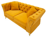Modern Kanapé EMY MUSTARD párnákkal 162X83X76 cm Kanapé Mauro Ferretti