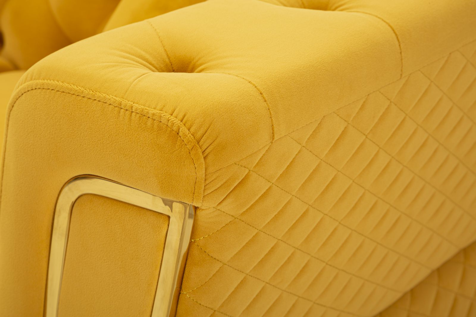 Modern Kanapé EMY MUSTARD párnákkal 162X83X76 cm Kanapé Mauro Ferretti