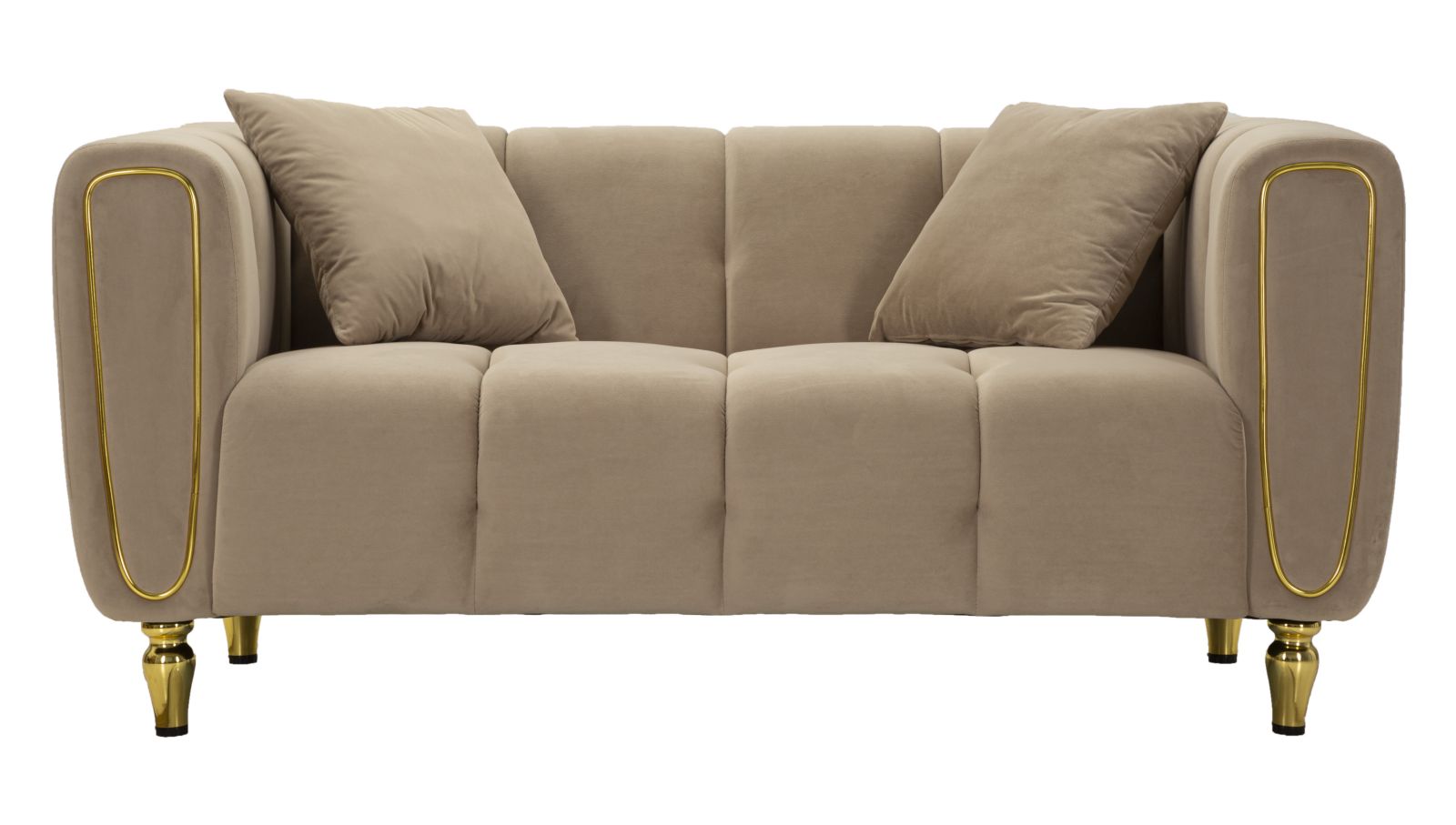 Modern Kanapé ALMA szürke párnákkal 155X81X71 cm Kanapé Mauro Ferretti