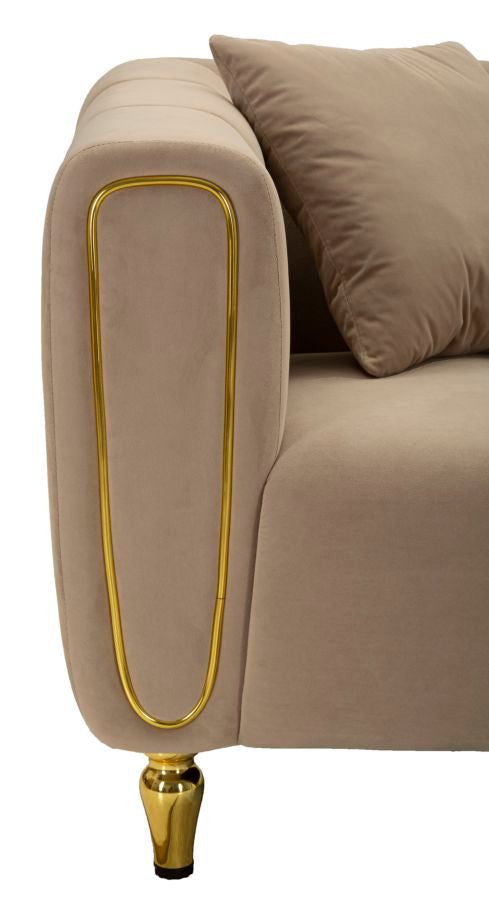 Modern Kanapé ALMA szürke párnákkal 155X81X71 cm Kanapé Mauro Ferretti