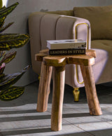 Rusztikus teak fa lerakóasztal Café – barna Modern lerakóasztal Mauro Ferretti