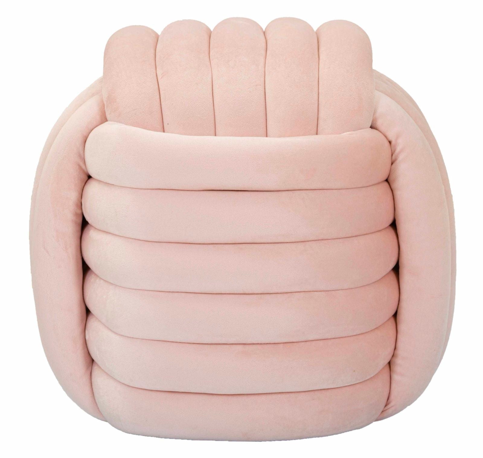 Amélie rózsaszín velvet softy puff – modern csomózott ülőke Puff Mauro Ferretti