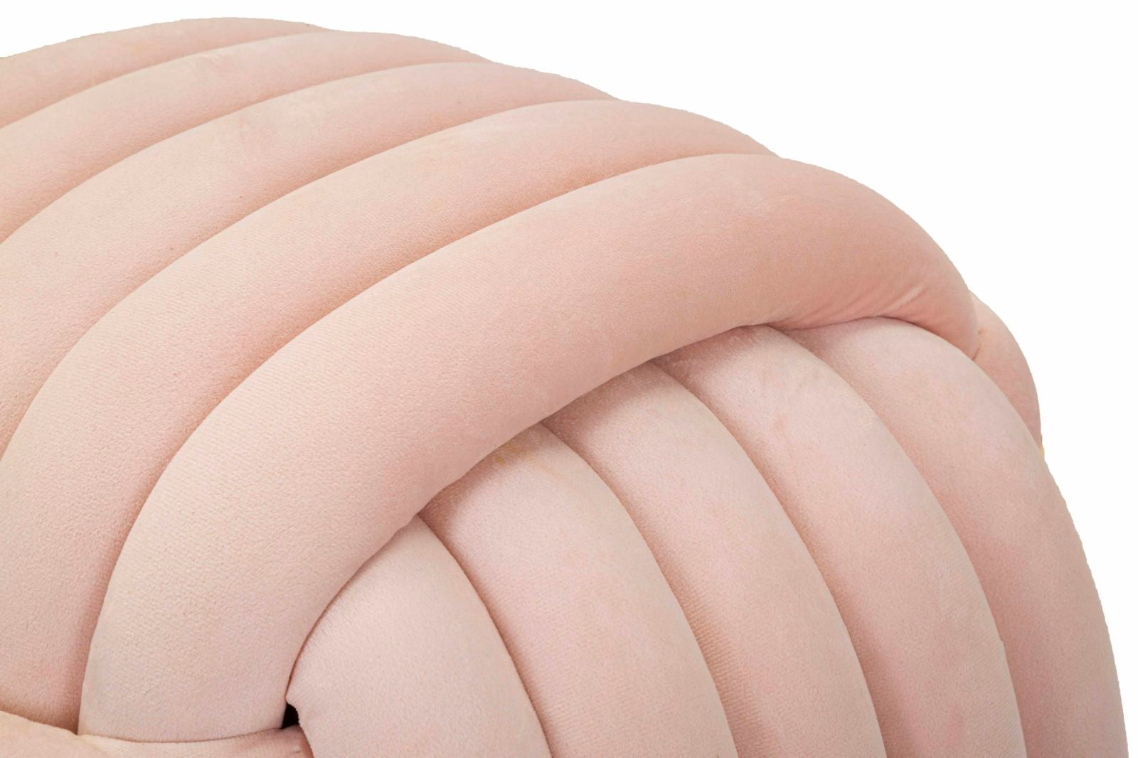 Amélie rózsaszín velvet softy puff – modern csomózott ülőke Puff Mauro Ferretti