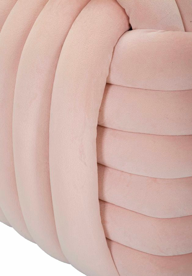 Amélie rózsaszín velvet softy puff – modern csomózott ülőke Puff Mauro Ferretti