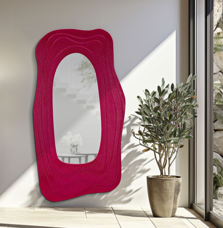 Modern fali tükör DAFNE FUXIA 90X4X165 cm Fali tükör Mauro Ferretti