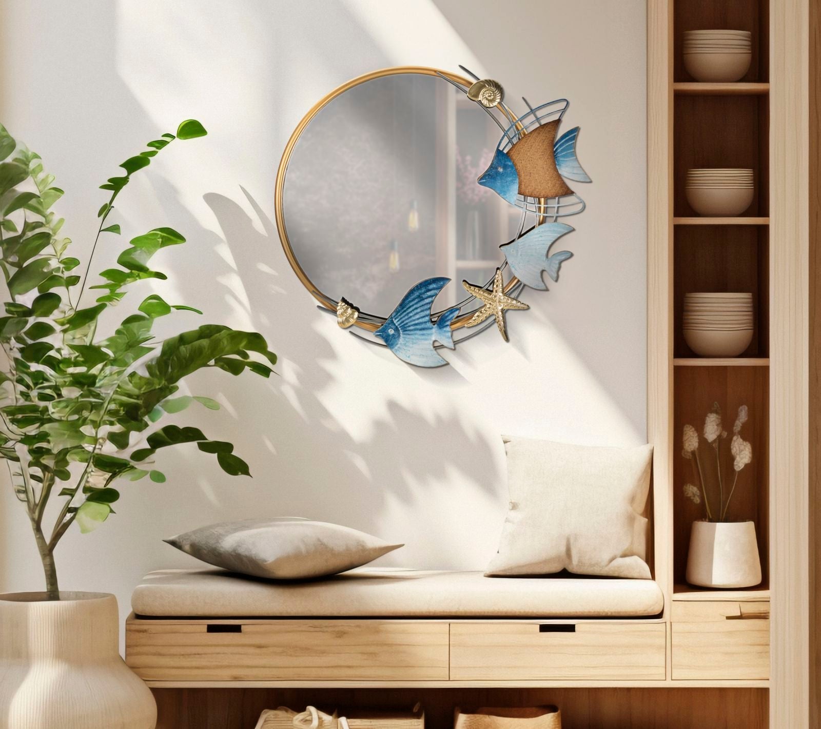 Modern fali tükör MARINE 68X5X67 cm Fali tükör Mauro Ferretti