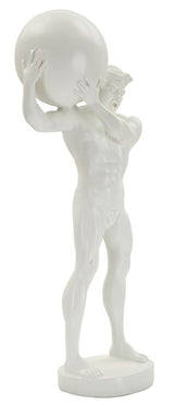 Atlas klasszikus fehér görög stílusú szobor 18X12,5X50 cm Dekorációs figura Mauro Ferretti