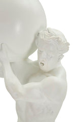 Atlas klasszikus fehér görög stílusú szobor 18X12,5X50 cm Dekorációs figura Mauro Ferretti
