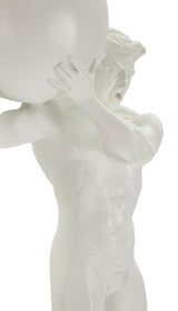 Atlas klasszikus fehér görög stílusú szobor 18X12,5X50 cm Dekorációs figura Mauro Ferretti