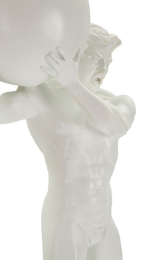 Atlas klasszikus fehér görög stílusú szobor 18X12,5X50 cm Dekorációs figura Mauro Ferretti
