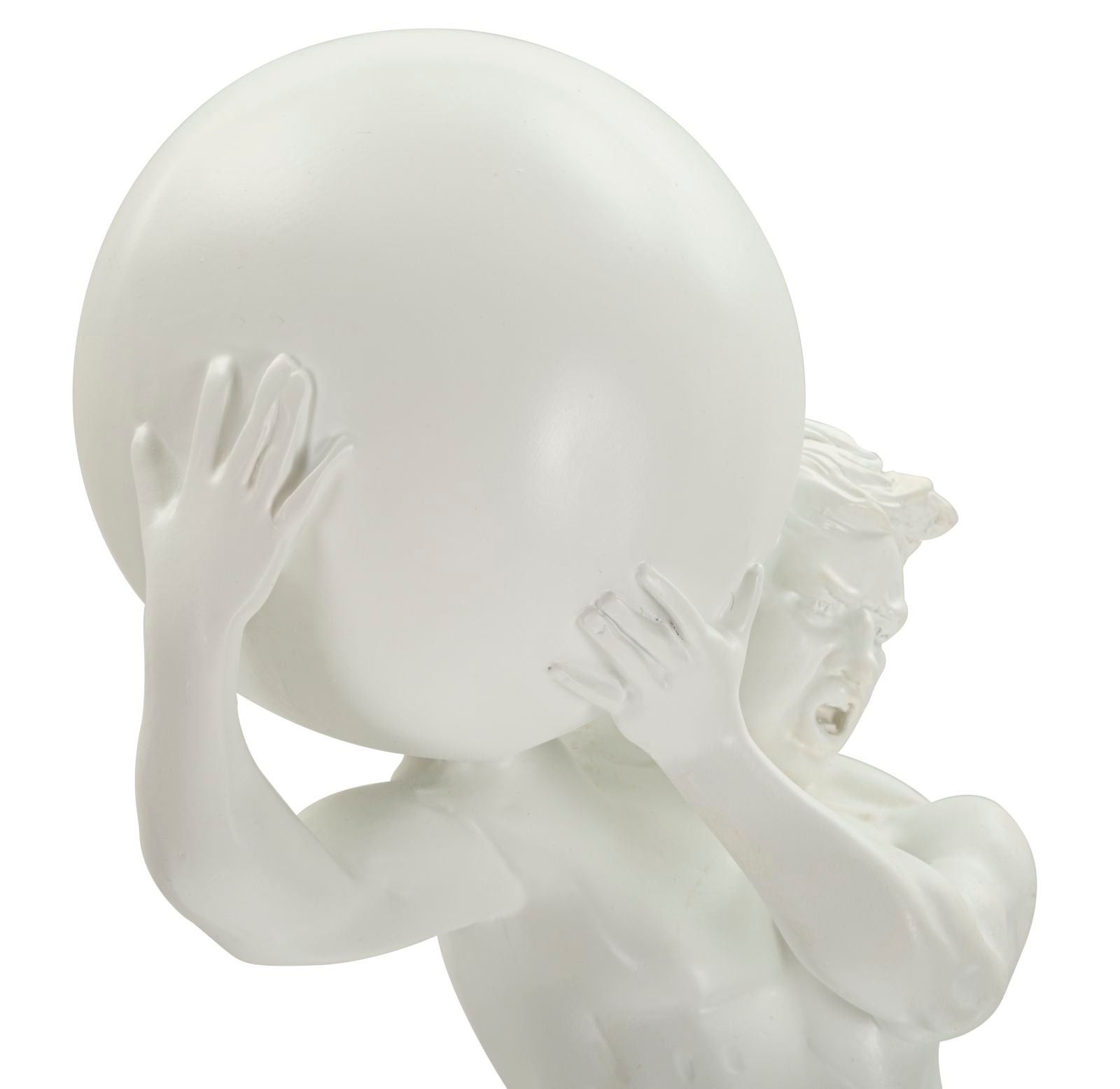 Atlas klasszikus fehér görög stílusú szobor 18X12,5X50 cm Dekorációs figura Mauro Ferretti