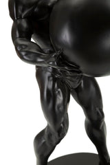 Atlas klasszikus fekete görög stílusú szobor 18,5X20,5X43,5 cm Dekorációs figura Mauro Ferretti