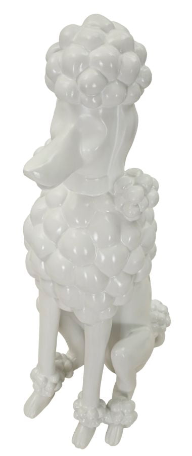 Modern fehér uszkár szobor dekoráció 20X26X61 cm Dekorációs figura Mauro Ferretti