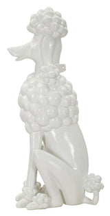 Modern fehér uszkár szobor dekoráció 20X26X61 cm Dekorációs figura Mauro Ferretti