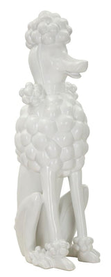 Modern fehér uszkár szobor dekoráció 20X26X61 cm Dekorációs figura Mauro Ferretti