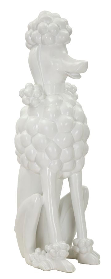 Modern fehér uszkár szobor dekoráció 20X26X61 cm Dekorációs figura Mauro Ferretti
