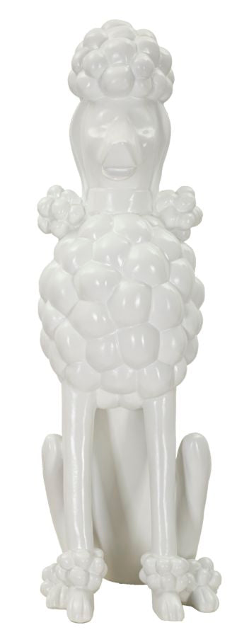 Modern fehér uszkár szobor dekoráció 20X26X61 cm Dekorációs figura Mauro Ferretti