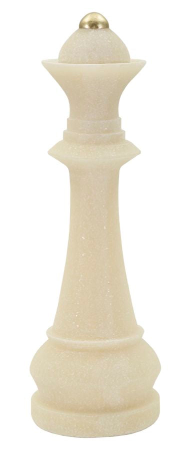 Dekoratív sakkfigura – királynő fehér színű dekoráció Ø 12X36 cm Dekorációs figura Mauro Ferretti