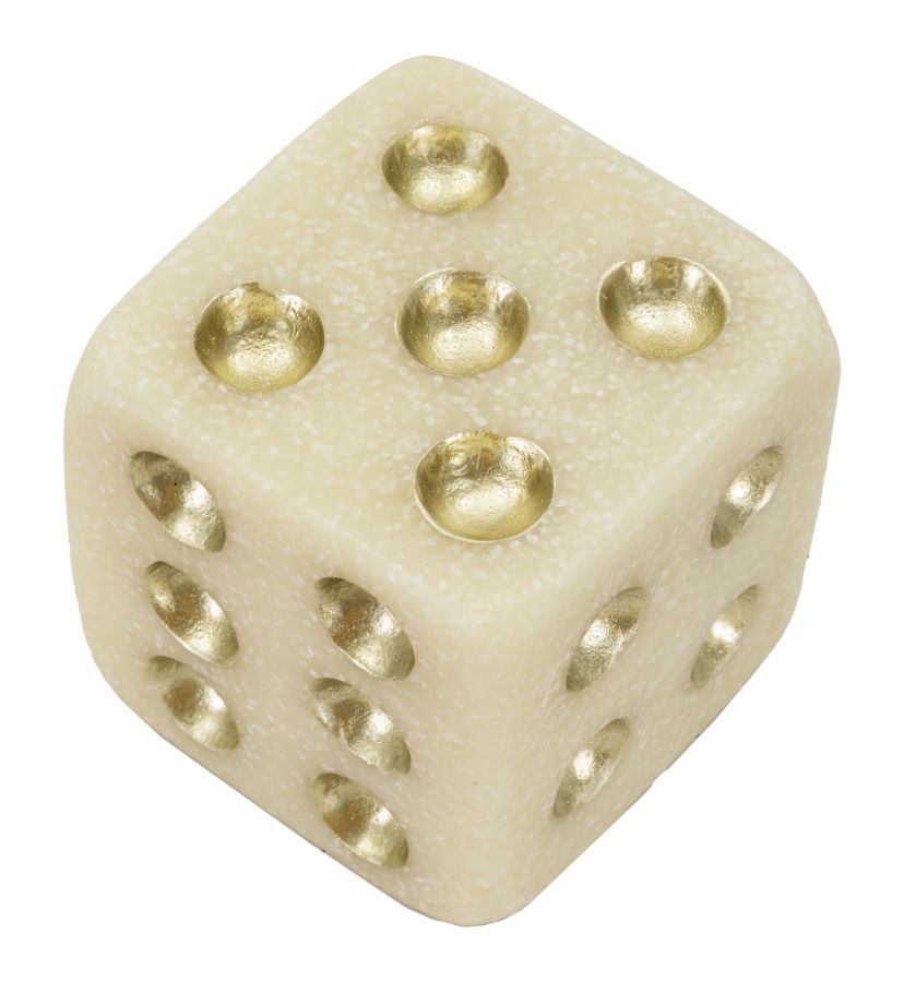 Dekor dobókocka fehér színben 8X8X8 cm Dekorációs figura Mauro Ferretti
