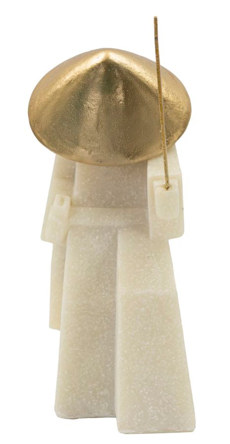 Modern Samurai szobor – fehér arany 14X9X24,5 cm Dekorációs figura Mauro Ferretti