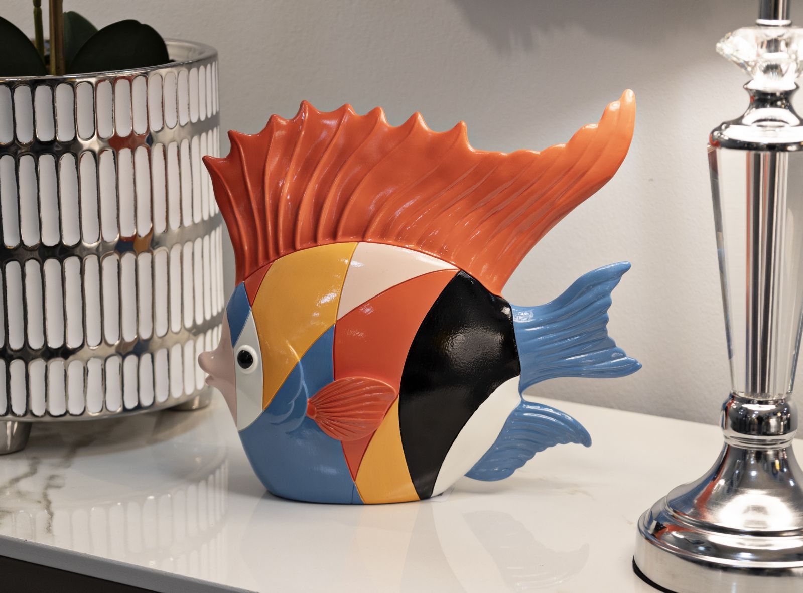 Ocean Joy színes hal dekoráció 28X8X25 cm Dekorációs figura Mauro Ferretti