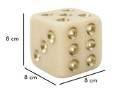 Dekor dobókocka fehér színben 8X8X8 cm Dekorációs figura Mauro Ferretti