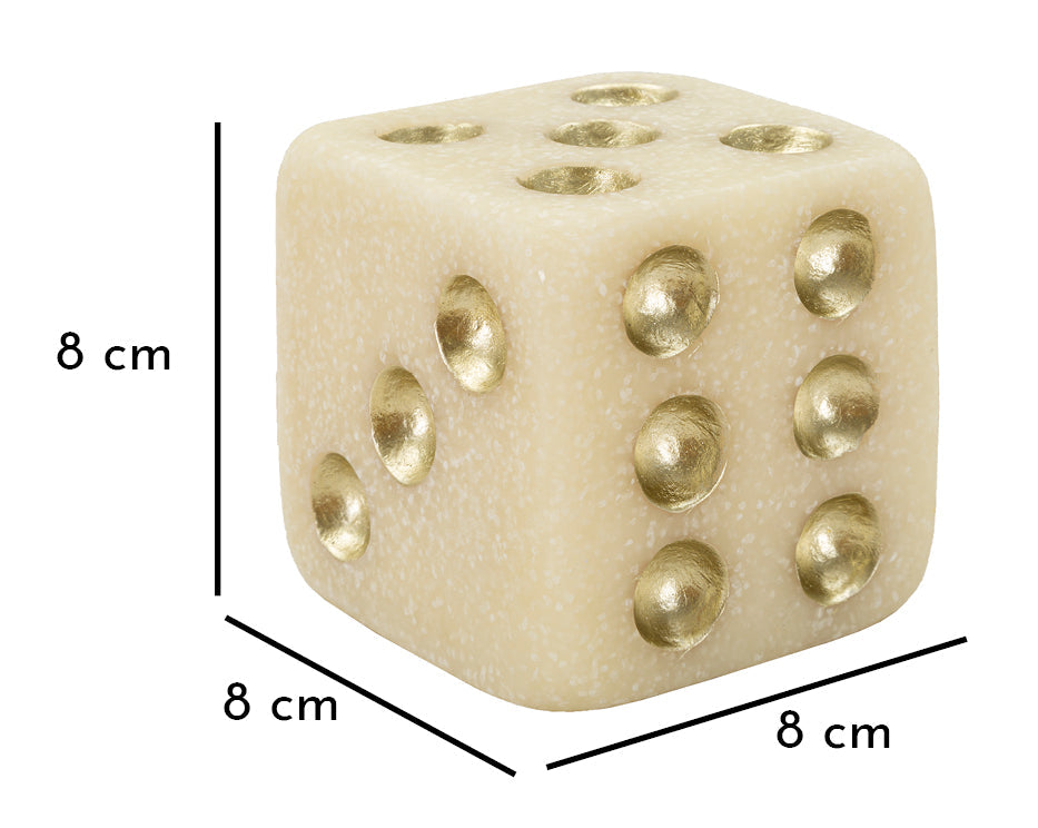 Dekor dobókocka fehér színben 8X8X8 cm Dekorációs figura Mauro Ferretti