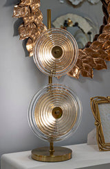 Modern design asztali lámpa arany talppal 25x63 cm Mauro Ferretti