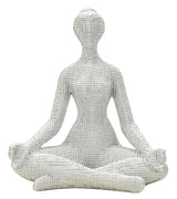 YOGA WOMAN SILVER CM 20,5X15,5X23 Dekorációs figura Mauro Ferretti