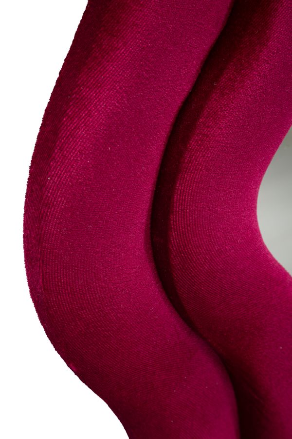 Modern fali tükör EMILY bársony FUCHSIA 60X6X160 ( belső tükör mérete 42X144) cm Fali tükör Mauro Ferretti