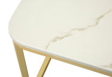 Modern dohányzóasztal lerakóasztallal Ivory & Or – krém és arany Modern lerakóasztal Mauro Ferretti