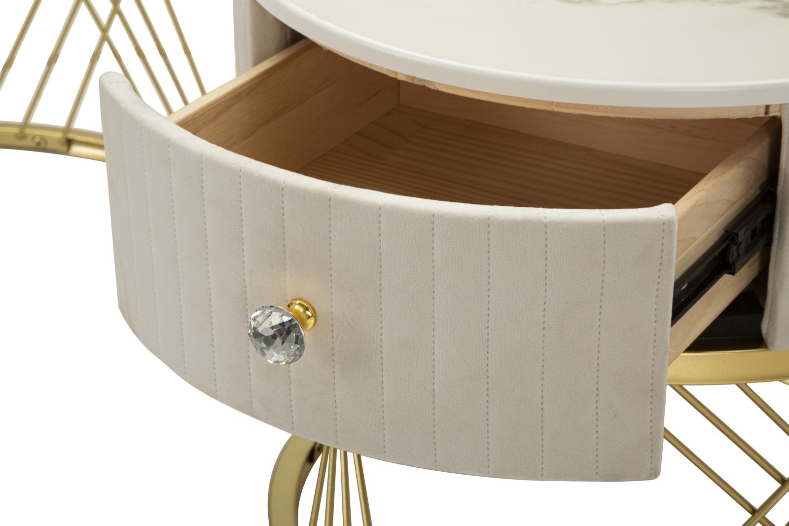 Modern dohányzóasztal lerakóasztallal Beige Doré – krém és arany Modern lerakóasztal Mauro Ferretti