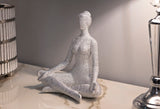 YOGA WOMAN SILVER CM 20,5X15,5X23 Dekorációs figura Mauro Ferretti