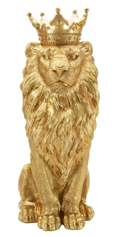 Golden King arany oroszlán dekorációs figura 30X42X74 cm Dekorációs figura Mauro Ferretti