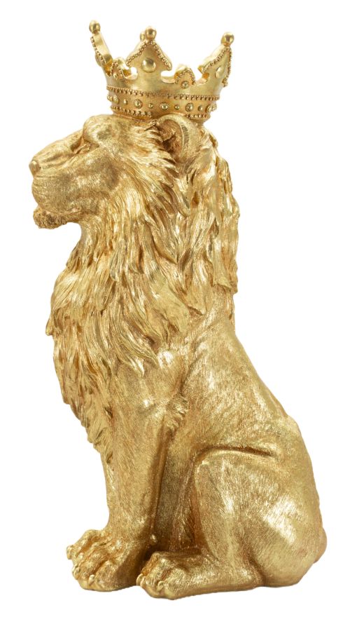Golden King arany oroszlán dekorációs figura 30X42X74 cm Dekorációs figura Mauro Ferretti