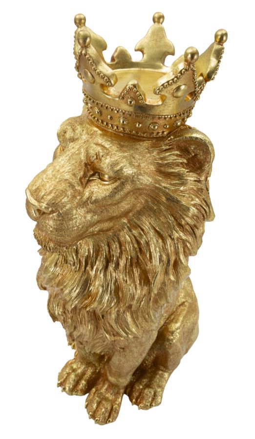 Golden King arany oroszlán dekorációs figura 30X42X74 cm Dekorációs figura Mauro Ferretti