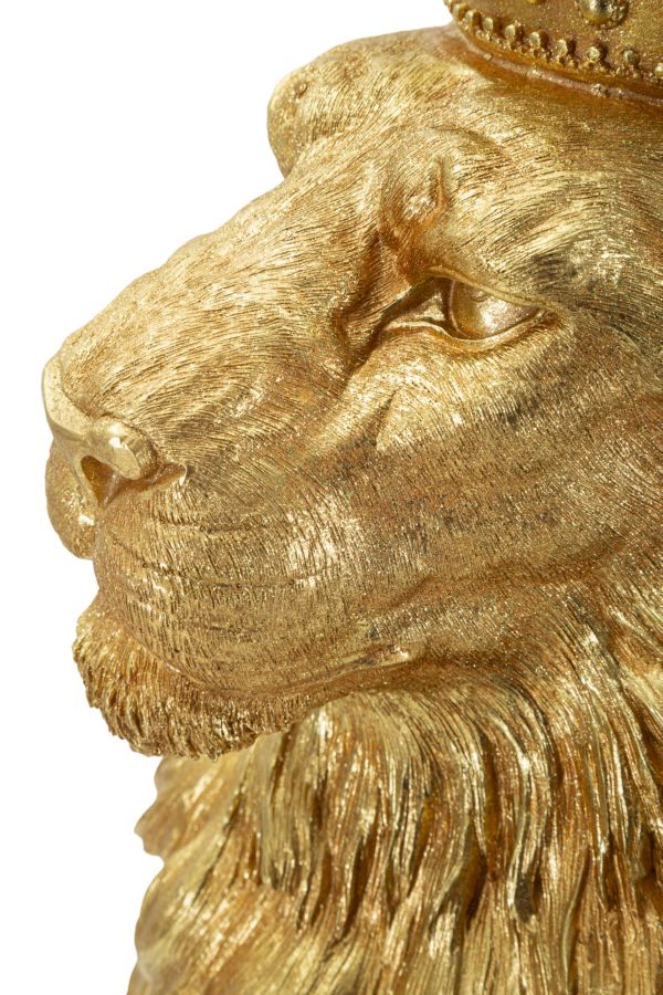 Golden King arany oroszlán dekorációs figura 30X42X74 cm Dekorációs figura Mauro Ferretti