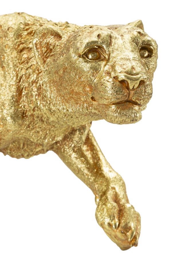 Royal Chase – elegáns arany gepárd szobor 89X21X33 cm Dekorációs figura Mauro Ferretti