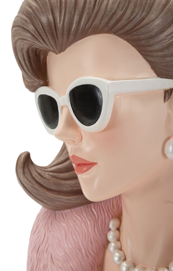 Vivienne Glam rózsaszín modern női mellszobor 18X12X28 cm Dekorációs figura Mauro Ferretti