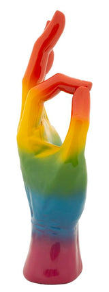 Szívárvány színes OK kéz figura 16X10,5X36 cm Dekorációs figura Mauro Ferretti