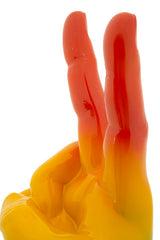 Szívárvány színes Béke kéz figura 16X13X36,5 cm Dekorációs figura Mauro Ferretti