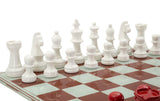 Classic Chess – piros-fehér sakk készlet üveg táblával 61X61X14 cm Dekorációs figura Mauro Ferretti