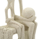 Harmony Family – modern családi szobor bézs színben 10X7,5X26 cm Dekorációs figura Mauro Ferretti