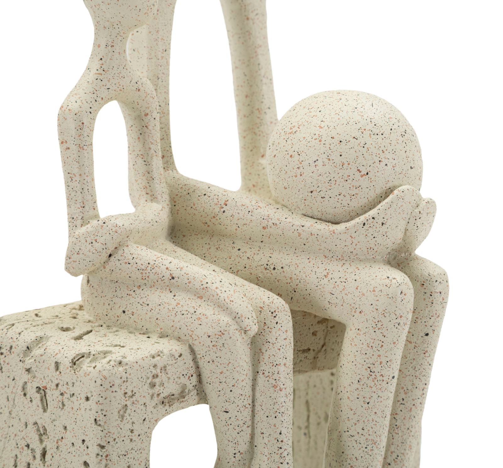Harmony Family – modern családi szobor bézs színben 10X7,5X26 cm Dekorációs figura Mauro Ferretti