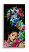 Moira modern vászonkép kerettel 52×102 cm színesleopárd