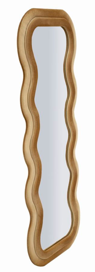 Modern fali tükör EMILY bársony arany 60X6X160 ( belső tükör mérete 42X144) cm Fali tükör Mauro Ferretti