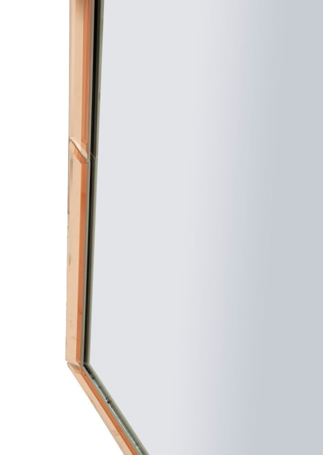 TANGIER Modern fali tükör Rózsaszín 55X2X150 ( belső tükör mérete 49X144) cm Fali tükör Mauro Ferretti