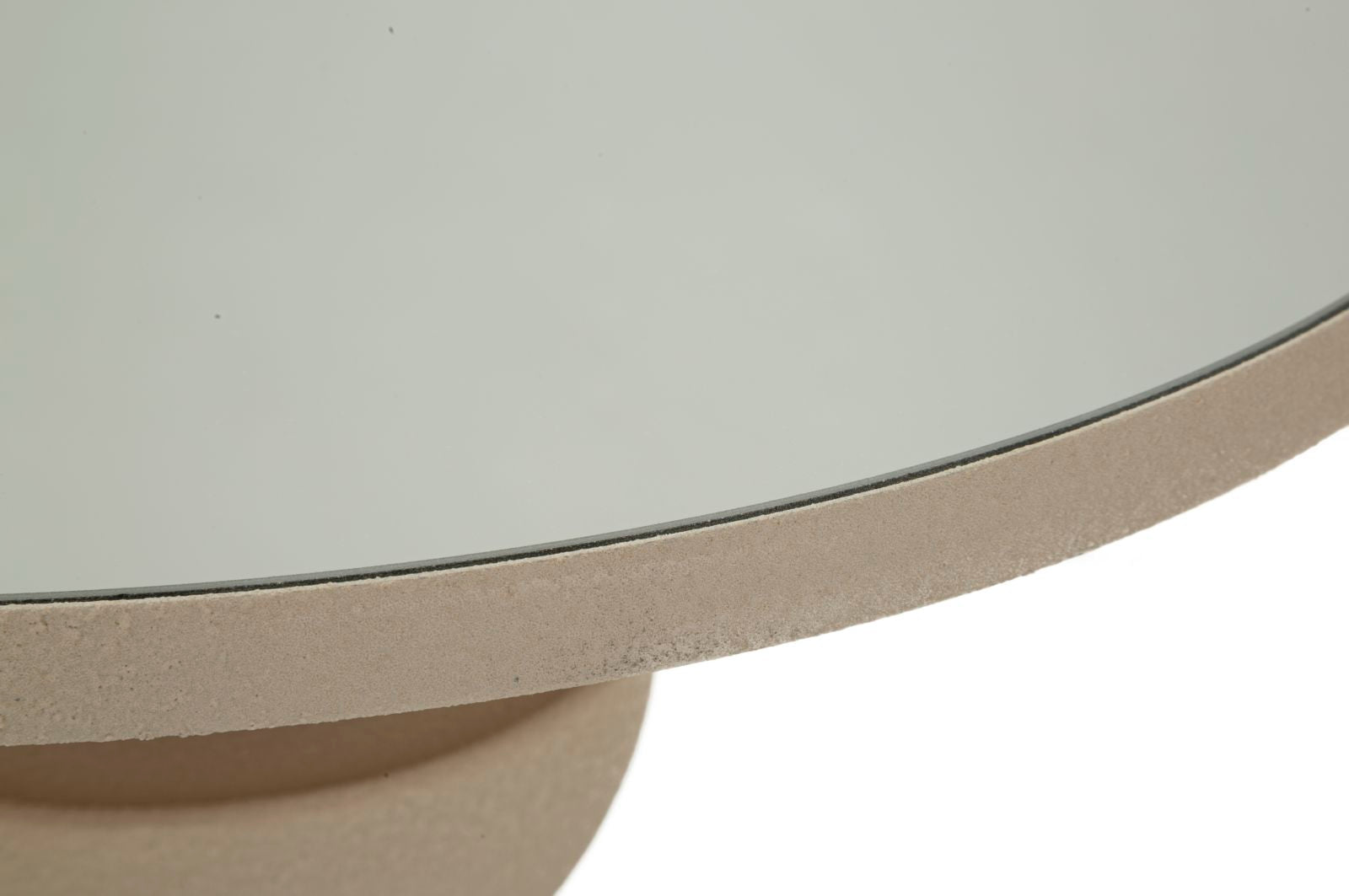 kortárs fém dohányzóasztal tükörlappal Ø45 cm – Dune