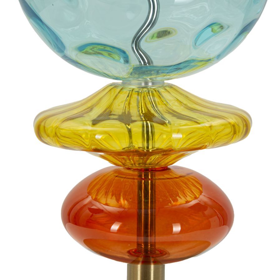Clarisse modern üveg design nagy asztali lámpa Ø35x73 cm Asztali lámpa Mauro Ferretti
