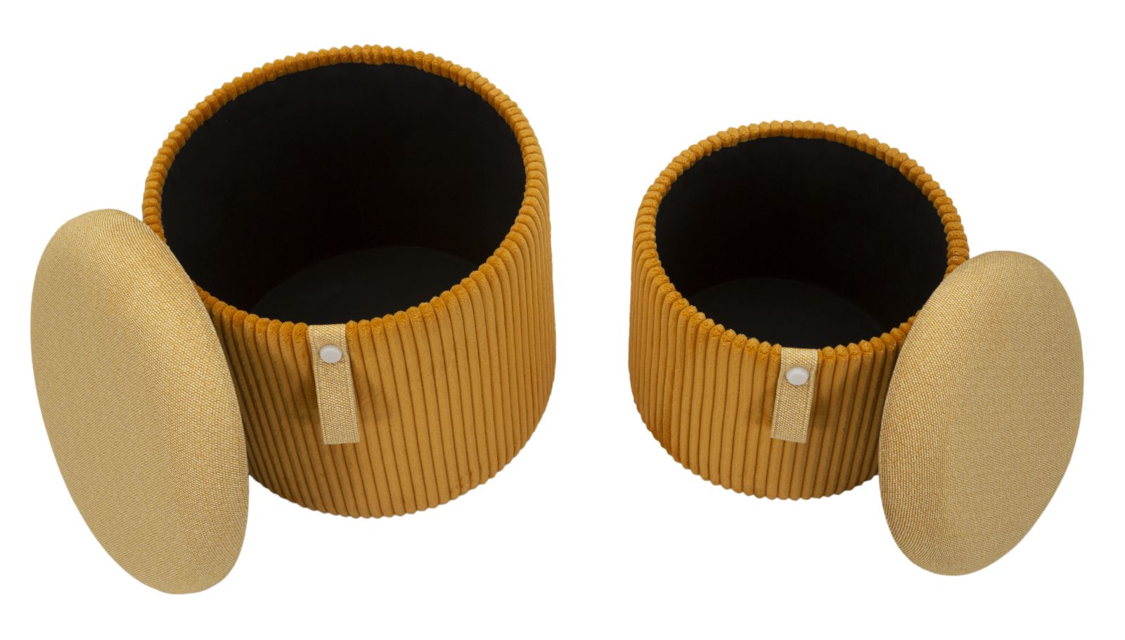 tárolós puff készlet – 2 db – Mustársárga